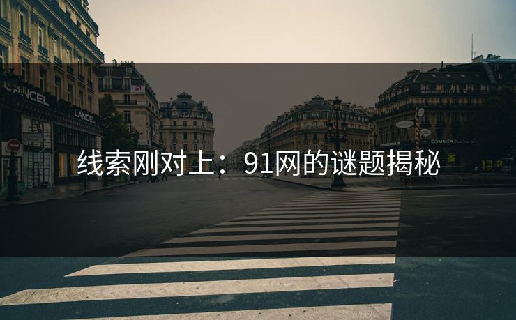 线索刚对上：91网的谜题揭秘  第1张