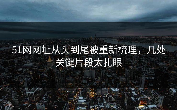 51网网址从头到尾被重新梳理，几处关键片段太扎眼  第1张
